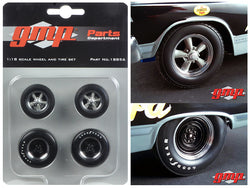 (4 Piece "Georgian Shaker" Wheels and Tires Set) from a 1967 Ford Fairlane 427R Hubert Platt 1/18 Diecast by GMP