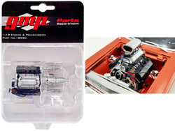Blown 427 SOHC Engine and Transmission Replica from "1967 Ford Fairlane SOHC Street Machine" 1/18 Scale Model by GMP