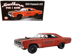 1970 Plymouth GTX 426 Drag Car Matte Orange with Black Stripes "Southern Speed & Marine" Limited Edition to 522 pieces Worldwide "ACME Exclusive" Series 1/18 Diecast Model Car by GMP