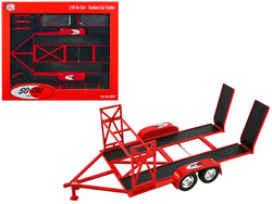 Tandem Car Trailer with Tire Rack Red "So-Cal Speed Shop" 1/18 Diecast Model by ACME