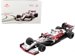 Alfa Romeo Racing C41 #7 Kimi Raikkonen "Orlen" Formula One F1 Abu Dhabi GP (2021) 1/18 Model Car by Spark