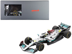 Mercedes-AMG W13 E Performance #44 Lewis Hamilton "Petronas" Formula One F1 Belgian GP (2022) with Acrylic Display Case 1/18 Model Car by Spark