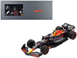 Red Bull Racing RB18 #1 Max Verstappen "Oracle" Winner Formula One F1 Dutch GP (2022) with Acrylic Display Case 1/18 Model Car by Spark
