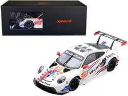 Porsche 911 RSR-19 #79 Cooper MacNeil - Julien Andlauer - Thomas Merrill "WeatherTech Racing" GTE Am 2nd Place "24 Hours of Le Mans" (2022) with Acrylic Display Case 1/18 Model Car by Spark