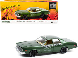 1976 Plymouth Fury Taxi Green Metallic "Checker Cab 069 WO. 3-7000" "Beverly Hills Cop" (1984) Movie 1/18 Diecast Model Car by Greenlight
