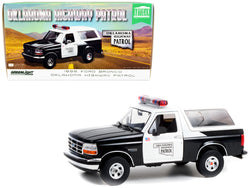 1996 Ford Bronco Police Black and White Oklahoma Highway Patrol "Artisan Collection" 1/18 Diecast Model by Greenlight
