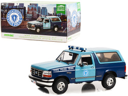 1996 Ford Bronco XLT Blue and Light Blue "Massachusetts State Police" "Artisan Collection" 1/18 Diecast Model by Greenlight