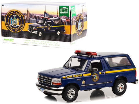 1996 Ford Bronco XLT Dark Blue "New York State Police" "Artisan Collection" 1/18 Diecast Model by Greenlight