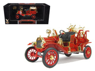 1914 Ford "Model T" Fire Engine Red 1/18 Diecast Model by Road Signature