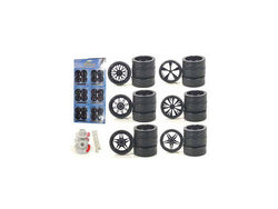 Wheels and Tires Multipack (24 Piece Set) for 1/18 Scale Diecast Model Cars and Trucks