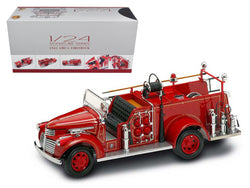 1941 GMC Fire Engine Red with Accessories 1/24 Diecast Model by Road Signature