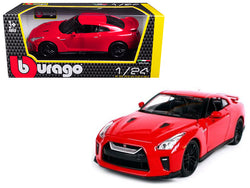 2017 Nissan GT-R R35 Red 1/24 Diecast Model Car by Bburago