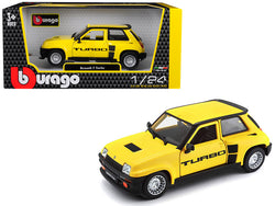 Renault 5 Turbo Yellow with Black Accents 1/24 Diecast Model Car by Bburago