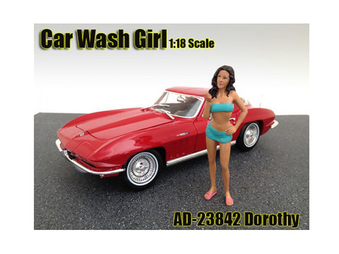 "Car Wash Girl - Dorothy" Figure For 1:18 Diecast Models by American Diorama