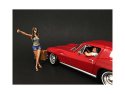 "Hitchhiker" (2 Piece Accessory Figure Set - Green Shirt) For 1/18 Diecast Models by American Diorama