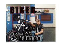 "Biker Motorman" Figure For 1:24 Scale Diecast Models by American Diorama