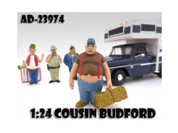 Cousin Budford "Trailer Park" Figure For 1:24 Scale Diecast Model Cars by American Diorama