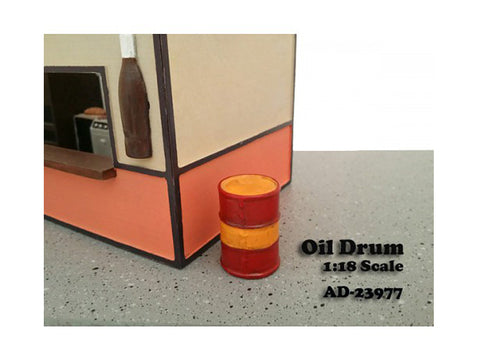 "Oil Drums" (2 Piece Set) for 1/18 Scale Models by American Diorama
