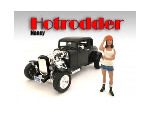 "Hotrodders - Nancy" Figure For 1:18 Scale Diecast Models by American Diorama
