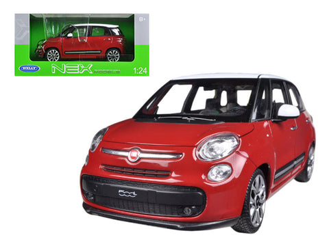 2013 Fiat 500L Red 1/24 Diecast Model Car by Welly