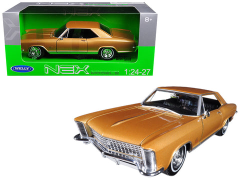1965 Buick Riviera Gran Sport Gold 1/24 Diecast Model Car by Welly