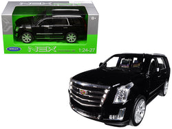 2017 Cadillac Escalade with Sunroof Black 1/24-1/27 Diecast Model Car by Welly