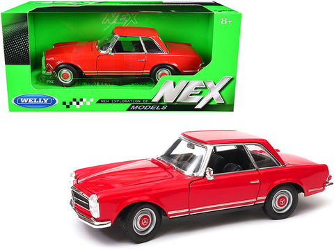 1963 Mercedes Benz 230SL Coupe Red "NEX Models" 1/24 Diecast Model Car by Welly