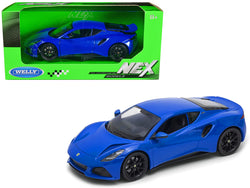 Lotus Emira Blue Metallic "NEX Models" Series 1/24 Diecast Model Car by Welly