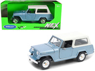 1967 Jeep Jeepster Commando Station Wagon Light Blue Metallic with White Top "NEX Models" Series 1/24 Diecast Model by Welly