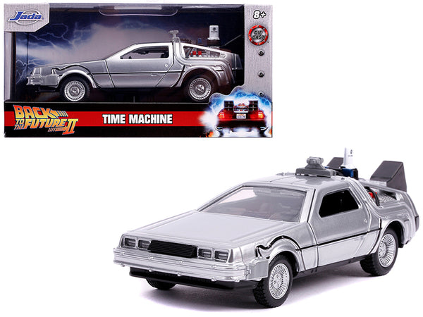 DeLorean DMC (Time Machine) Silver "Back to the Future Part II" (1989) Movie "Hollywood Rides" Series 1/32 Diecast Model Car by Jada