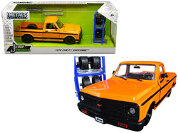 1972 Chevrolet Cheyenne Pickup Truck Orange with Black Stripes and Extra Wheels "Just Trucks" Series 1/24 Diecast Model by Jada