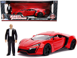 Lykan Hypersport Red with Lights and Dom Figure "Fast & Furious" Movie 1/18 Diecast Model Car by Jada