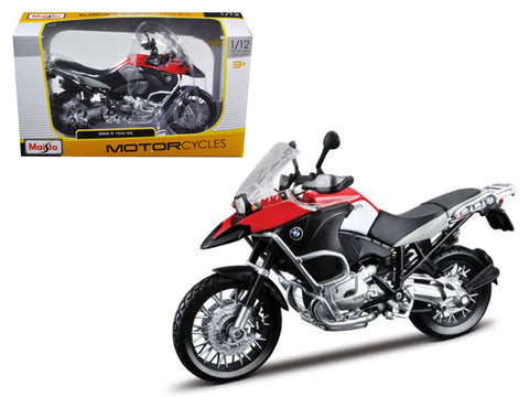 BMW R1200GS Red and Black 1/12 Diecast Motorcycle Model by Maisto