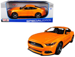 2015 Ford Mustang GT 5.0 Metallic Orange Special Edition 1/18 Diecast Model Car by Maisto