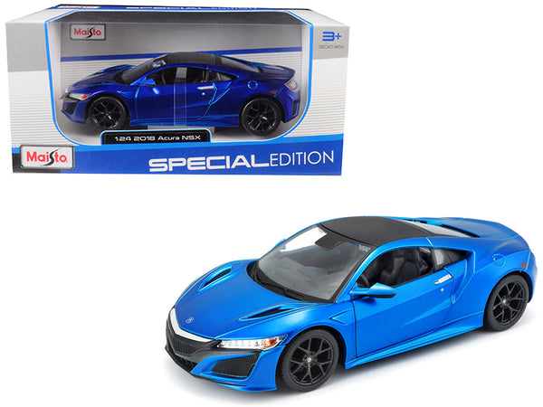 2018 Acura NSX Blue with Black Top 1/24 Diecast Model Car by Maisto