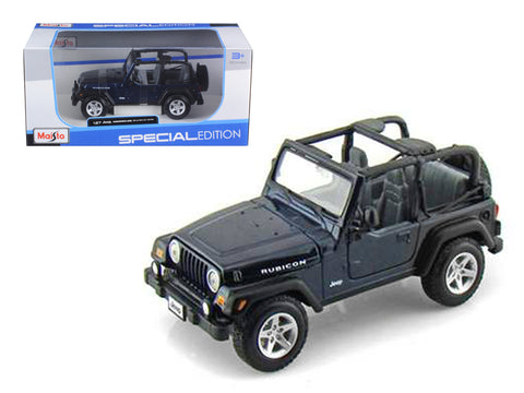 Jeep Wranger Rubicon Dark Blue 1/27 Diecast Model by Maisto