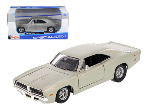 1969 Dodge Charger R/T Hemi Silver 1/25 Diecast Model Car by Maisto