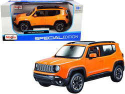 Jeep Renegade Orange Metallic with Black Top "Special Edition" 1/24 Diecast Model by Maisto