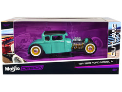 1929 Ford Model A Green with Matte Black Top "Outlaws" Series 1/24 Diecast Model Car by Maisto