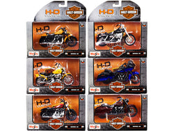 Harley-Davidson Motorcycles (6 Piece Set) Series #39 1/18 Diecast Motorcycle Models by Maisto