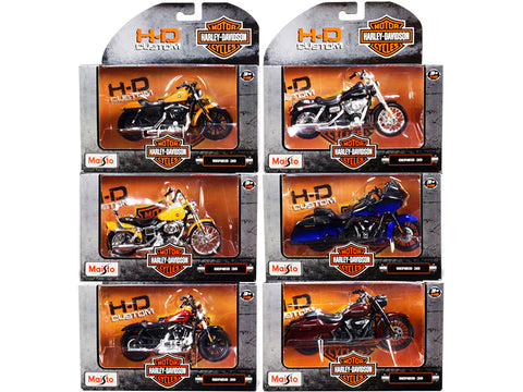 Harley-Davidson Motorcycles (6 Piece Set) Series #39 1/18 Diecast Motorcycle Models by Maisto