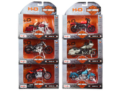 Harley-Davidson Motorcycles (6 Piece Set) Series #40 1/18 Diecast Motorcycle Models by Maisto