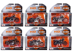 Harley-Davidson Motorcycles (6 Piece Set) Series #41 1/18 Diecast Motorcycle Models by Maisto