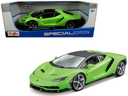 Lamborghini Centenario Lime Green with Matte Black Top 1/18 Diecast Model Car by Maisto