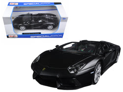 Lamborghini Aventador LP 700-4 Roadster Matte Black 1/24 Diecast Model Car by Maisto