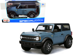 2021 Ford Bronco Badlands Blue with Black Top "Special Edition" 1/24 Diecast Model by Maisto