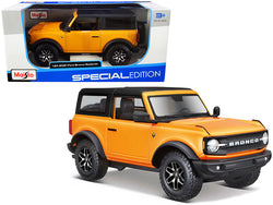 2021 Ford Bronco Badlands Orange Metallic with Black Top "Special Edition" 1/24 Diecast Model by Maisto