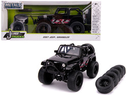 2007 Jeep Wrangler Black with Extra Wheels "Just Trucks" Series 1/24 Diecast Model by Jada