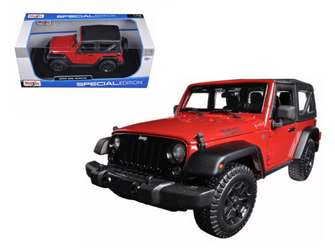 2014 Jeep Wrangler Special Edition "Willys" Red 1/18 Diecast Model Car by Maisto