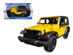 2014 Jeep Wrangler Special Edition "Willys" Yellow 1/18 Diecast Model Car by Maisto